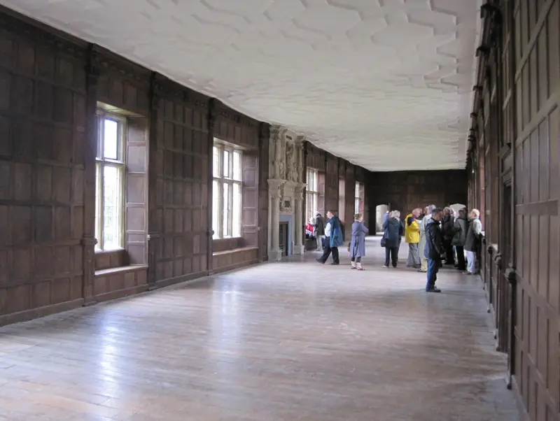 Apethorpe Palace: Apethorpe Hall or Palace: The long gallery in 2012