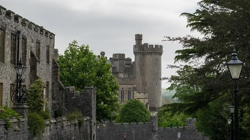 Arundel Castle: Arundel Castle seen from the city, West Sussex, United Kingdom.