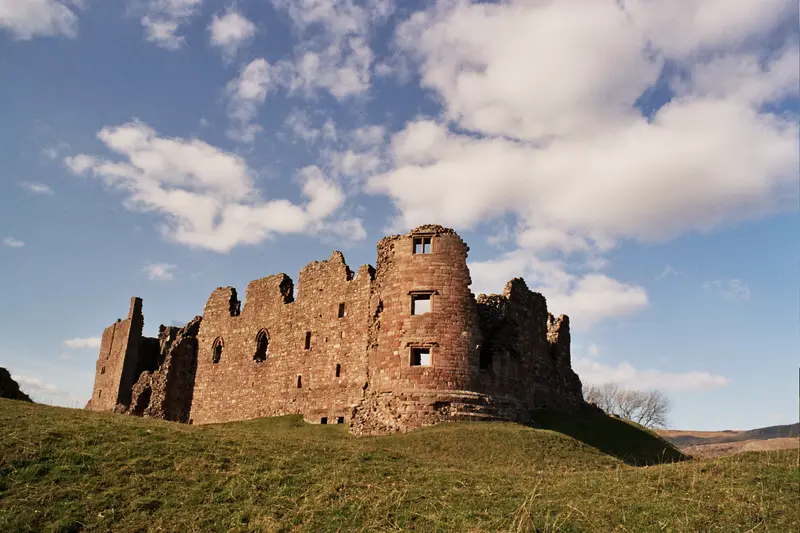 Brough Castle: Brough Castle, in Brough, Cumbria, England. View from the south east with Clifford's Tower in the foreground, and the keep on the left.