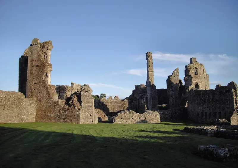 Coity Castle: Ruins of Coity Castle, viewed from the West Gate