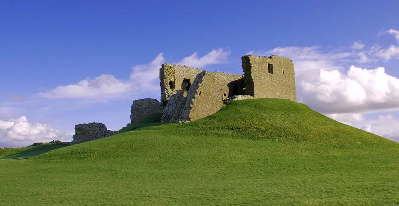 Duffus Castle: Duffus Castle, near Elgin, Moray, Scotland, was in use from c.1140 to 1705. The remains are somehow relaxing to see.