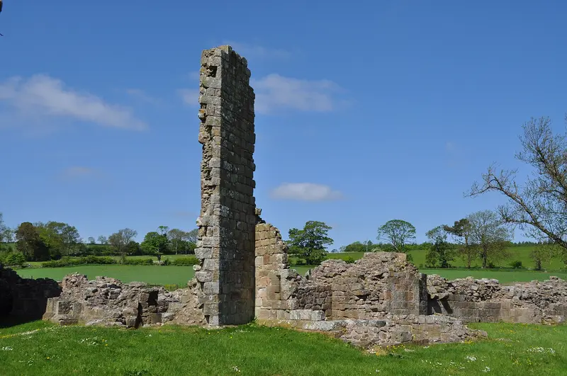 Edlingham Castle: A section of Edlingham castle