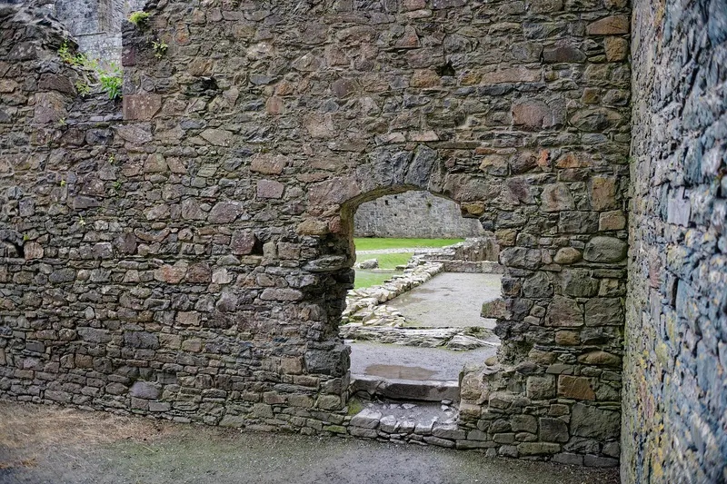 Harlech Castle: Harlech: Harlech Castle, east wall of the kitchen
