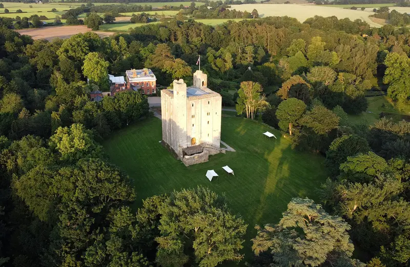 Hedingham Castle: Castle Hedingham, Essex, UK sports the largest unsupported single-span Norman vaulted ceiling anywhere in Europe. The Norman-era Keep sits atop a traditional Mott