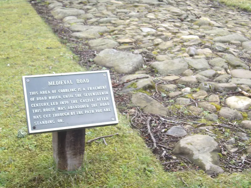 Huntly Castle: Fragment of a mediaeval road to Huntly Castle