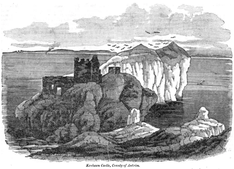 Kinbane Castle: "Kenbaan Castle" is an article from <a href="/search.php?query=collection%3Ajstor_dublpennj%20AND%20volume%3A1" rel="nofollow">The Dublin Penny Journal, Volum