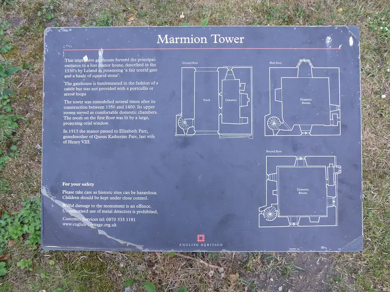 Marmion Tower: Marmion Tower Information Board