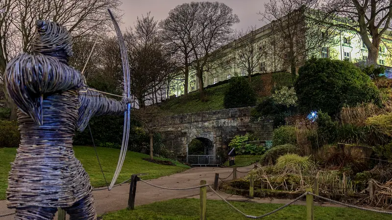 Nottingham Castle: Long exposure, taken at Nottingham Light Night 2018.
