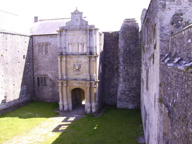 Old Beaupre Castle: Old Beaupre Castle - Inner Courtyard, Llanfair, Cowbridge, Wales