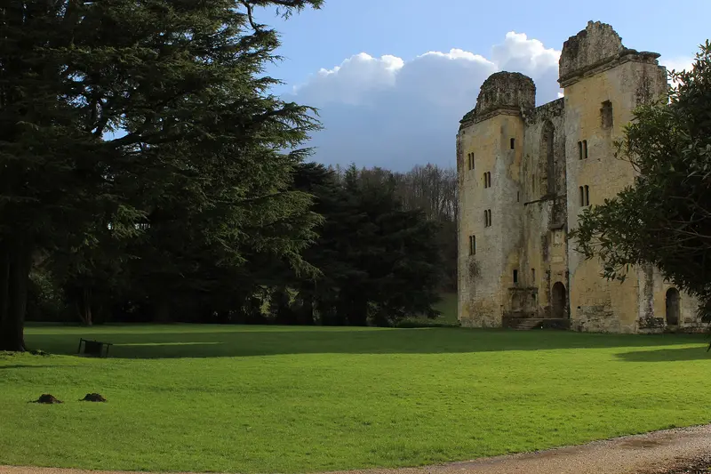 Old Wardour Castle: Entrance to Keep Ruins at Old Wardour Castle