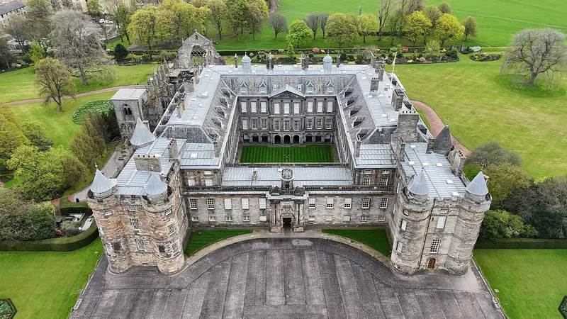 Palace of Holyroodhouse: Holyrood Palace aerial photograph