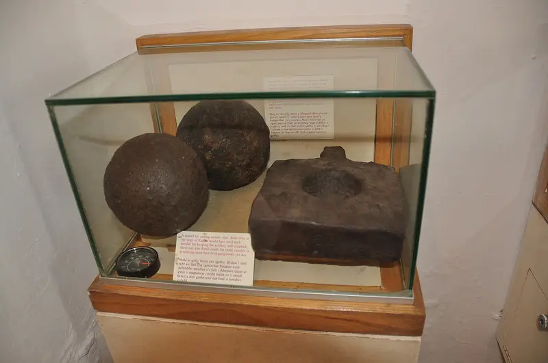 Raglan Castle: Cannonballs at Raglan Castle