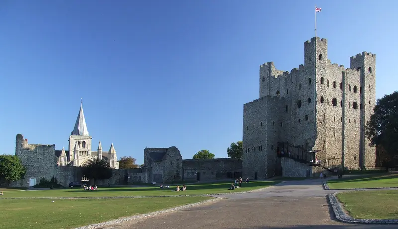 Rochester Castle: Rochester Castle (Perspective fixed and cropped.) This is a photo of listed building number 1336100 .