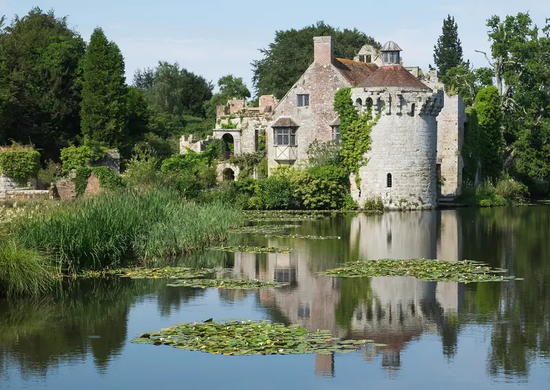 Scotney Old Castle: The old Scotney Castle , Lamberhurst. This 14th century castle ruin is a grade I listed building in England.