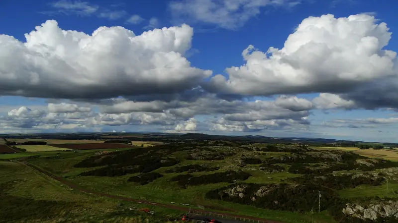 Smailholm Tower: Smailholm Tower near Kelso - View N from battlements