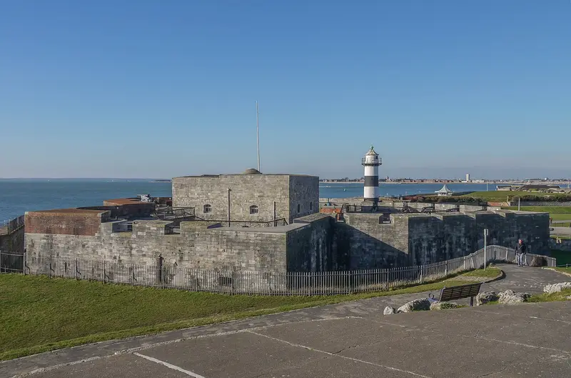 Southsea Castle: Photo of southsea castle taken while standing on the eastern of the wing bastions
