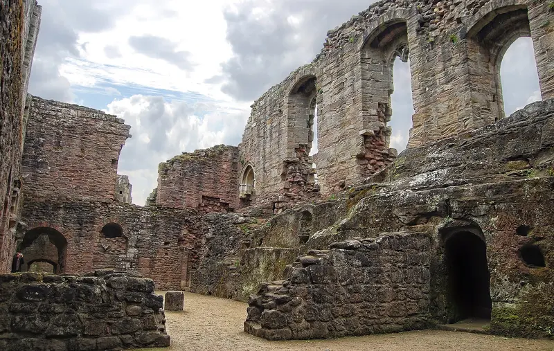 Spofforth Castle: Spofforth Castle, situated midway between Harrogate and Wetherby, was a fortified structure built partially into the bedrock of the land which supports it. The gr