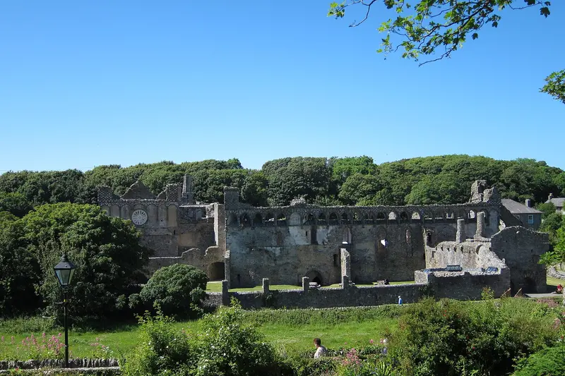 St Davids Bishop's Palace: View from the Cathedral to the Bishop's Palace