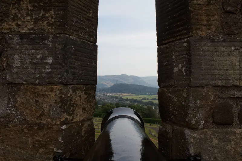Stirling Castle: Canon in the battlements at Stirling castle