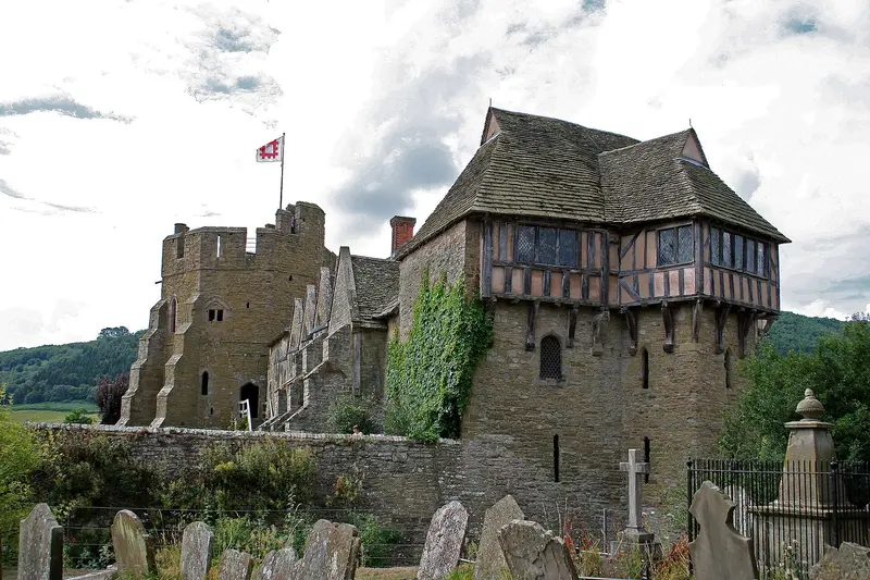Stokesay Castle: The exterior of Stokesay Castle.