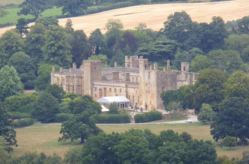 Sudeley Castle: Image of Sudeley Castle taken from the south-west; from the Cotswolds Way route between the English Heritage carpark and Belas Knap.