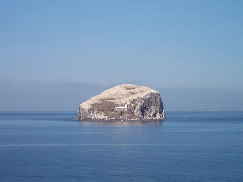 Tantallon Castle: Bass Rock from Tantallon Castle