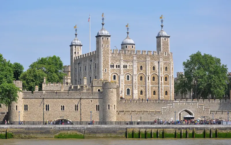 Tower of London: Tower of London viewed from the River Thames.