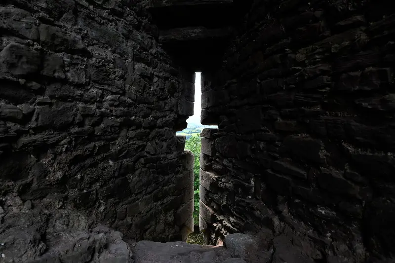 White Castle: Llanvetherine, The White Castle: Arrow slit in the west tower